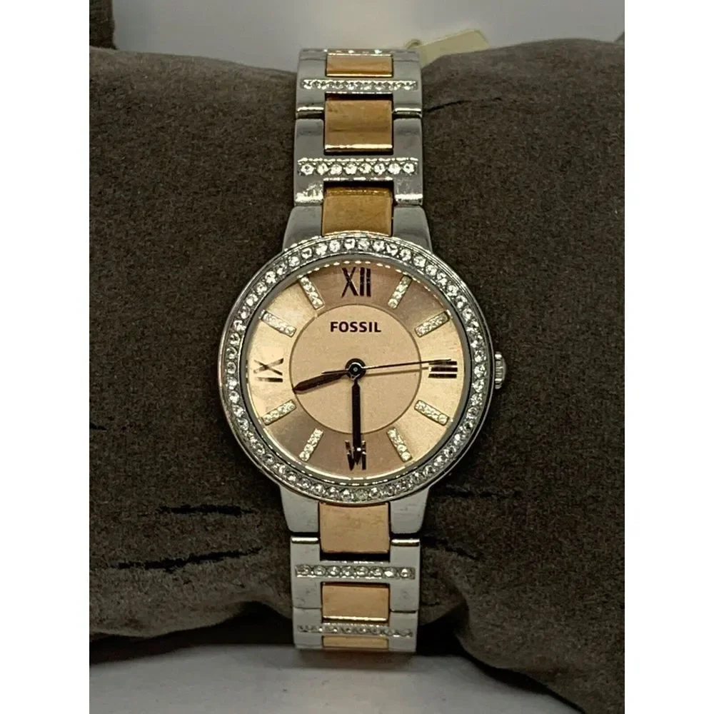 Fossil Women’s ES3405 Analog Two-tone Stainless Steel Watch FR35